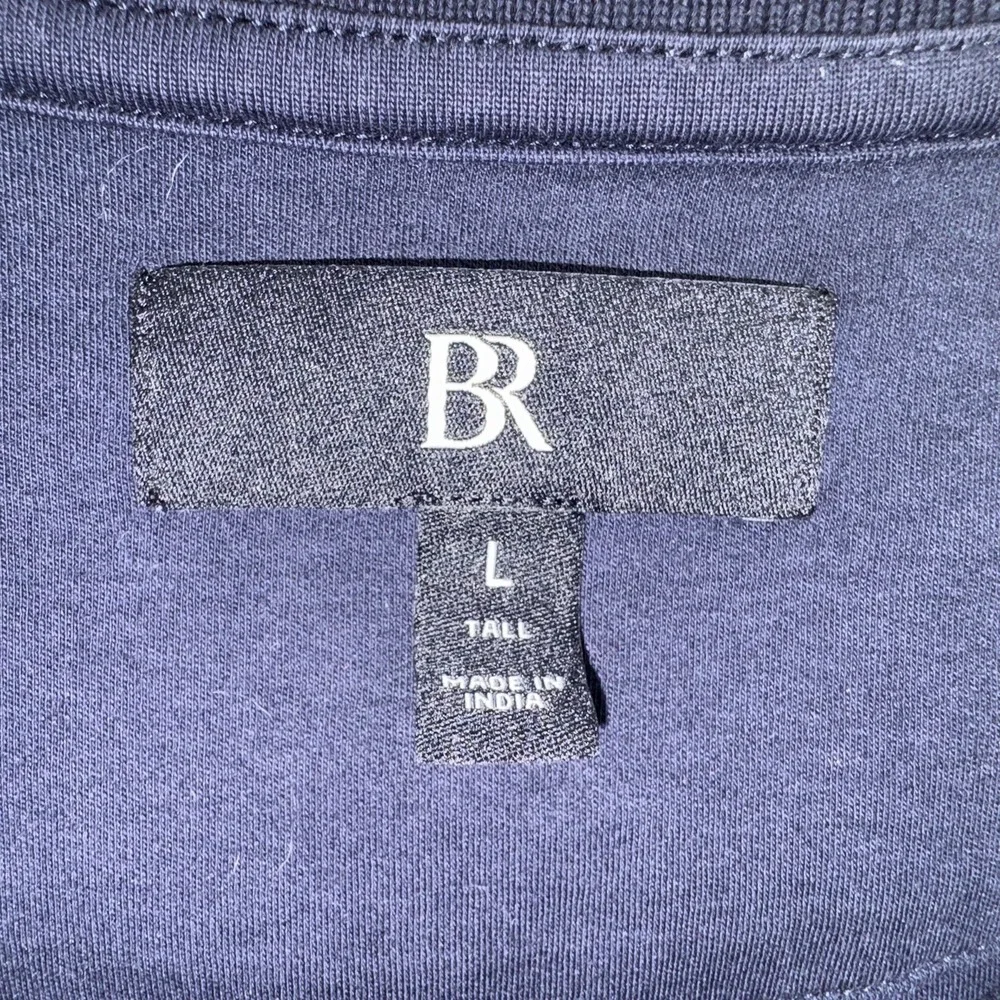 Banana Republic Mens Large Tall Blue Luxury Touch Cotton Polo Shirt